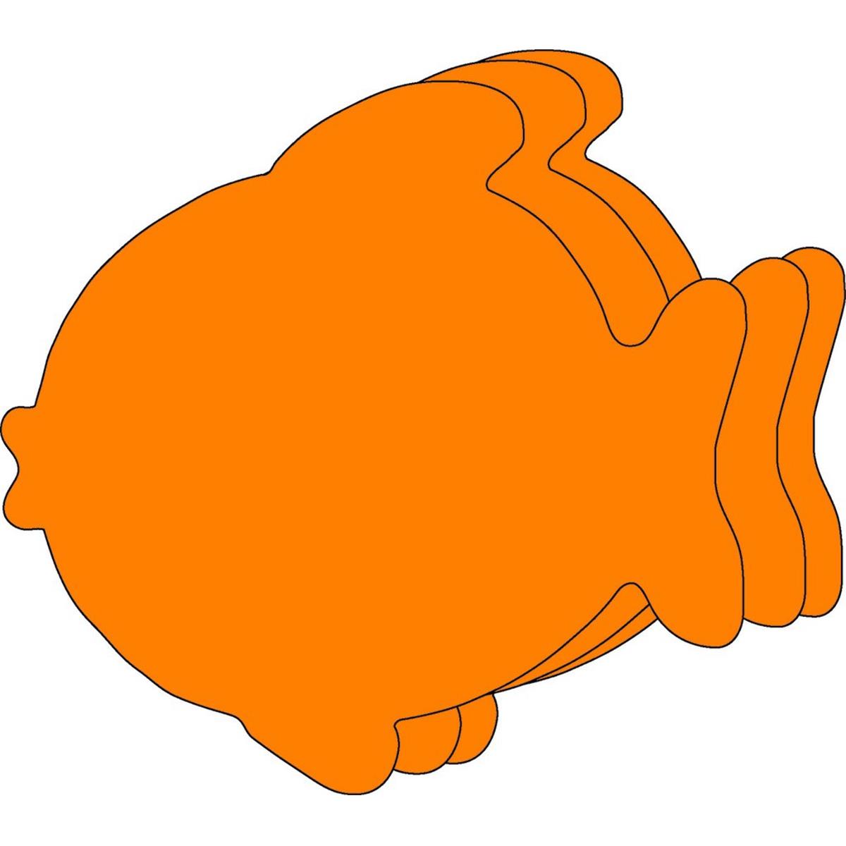 SE-8281 6 x 7 in. Large Single Color Creative Cut-Out, Fish - 31 Sheets per Pack
