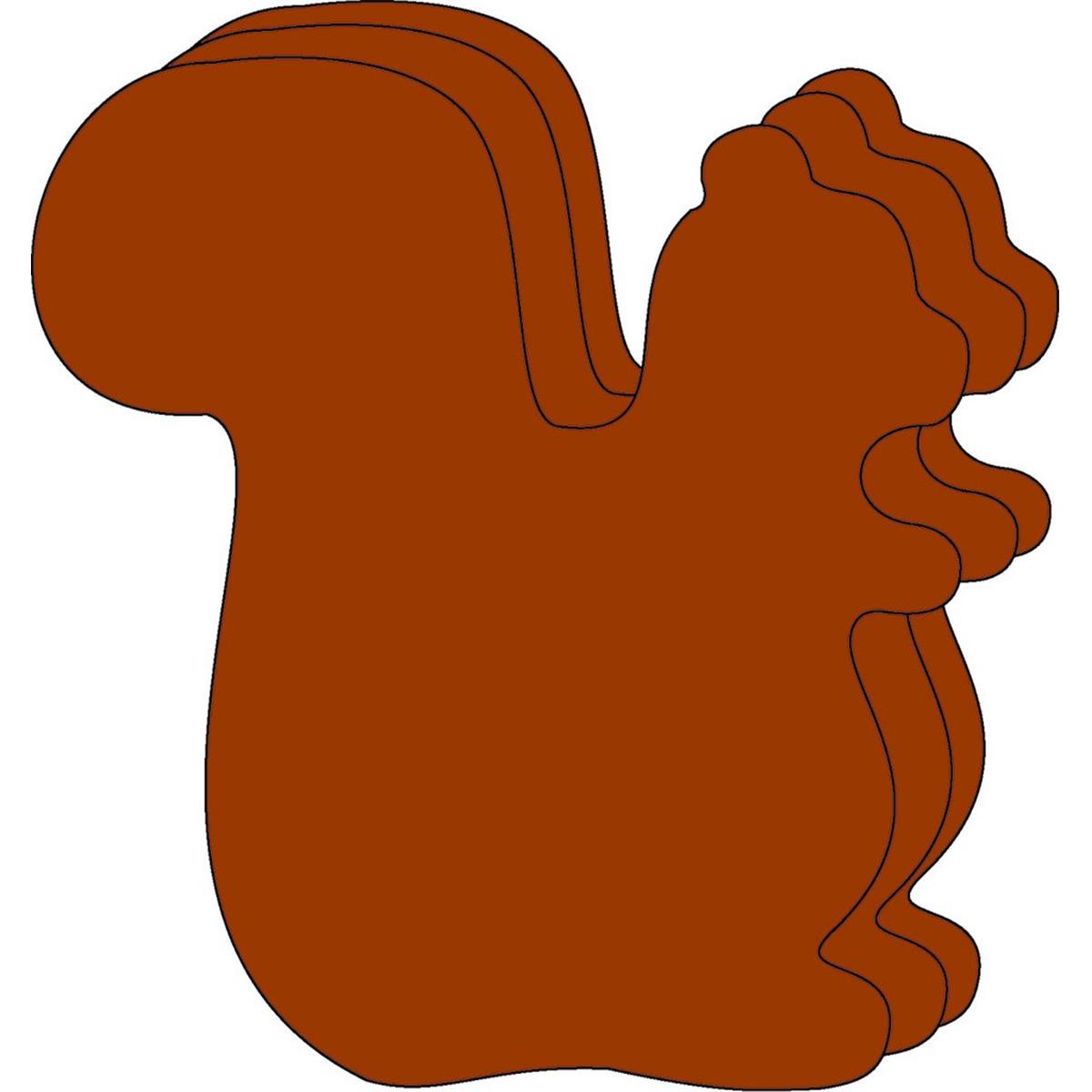 SE-8283 6 x 7 in. Large Single Color Creative Cut-Out, Squirrel - 31 Sheets per Pack