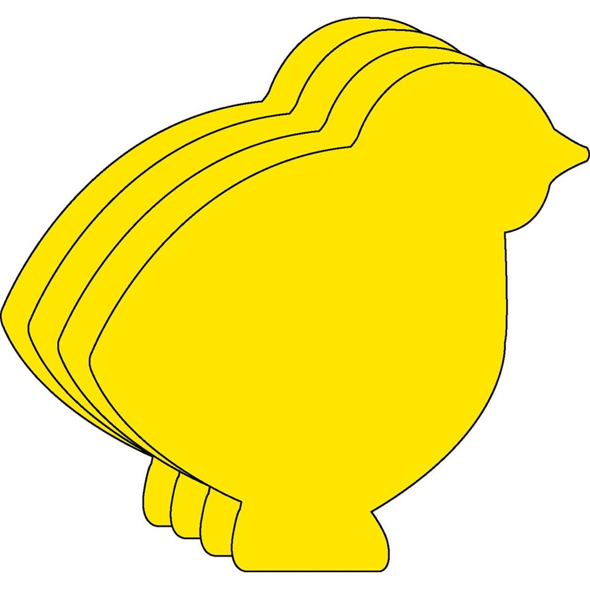 SE-8286 6 x 7 in. Large Single Color Creative Cut-Out, Chick - 31 Sheets per Pack