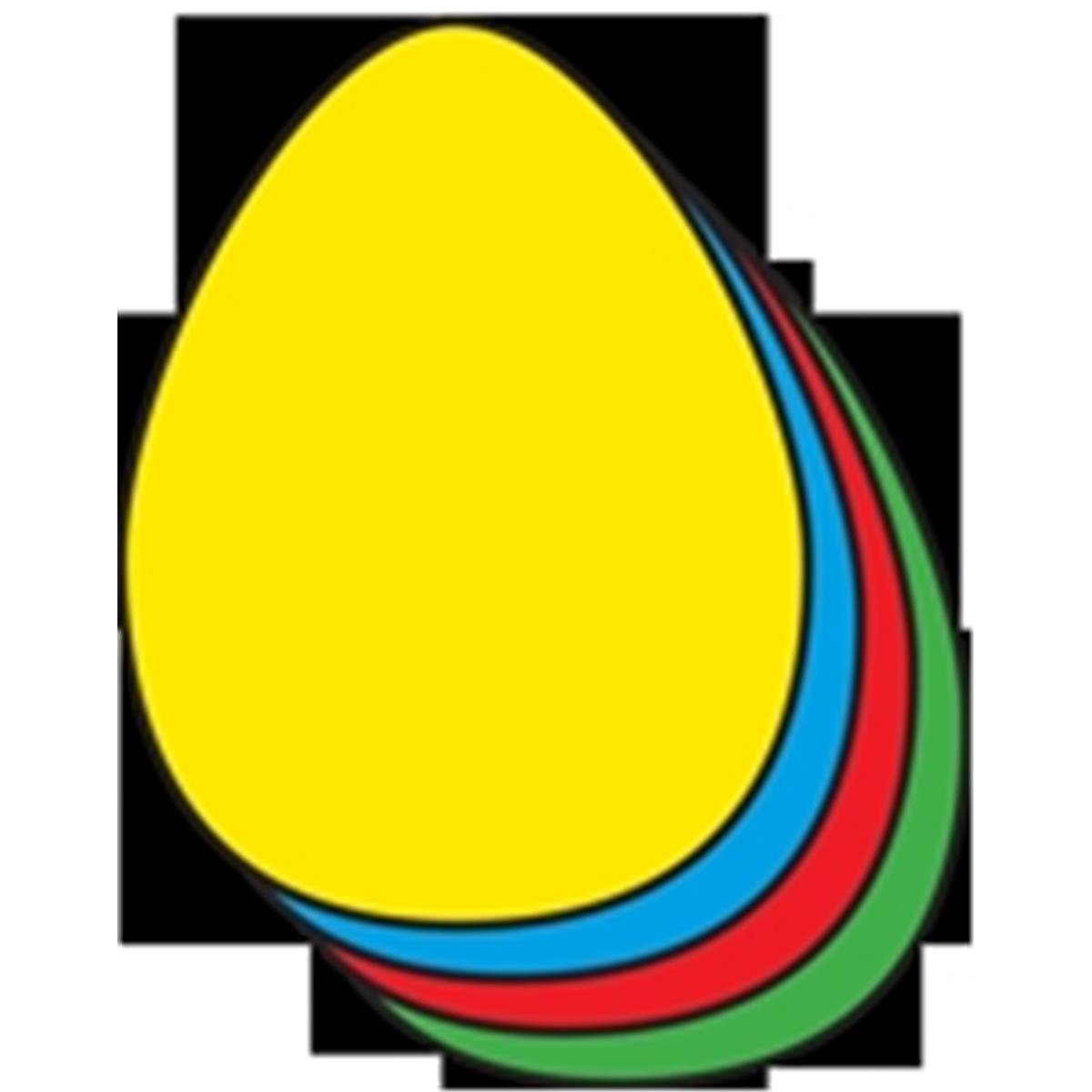 SE-8504 6 x 7 in. Large Assorted Creative Cut-Out, Egg - 31 Sheets per Pack