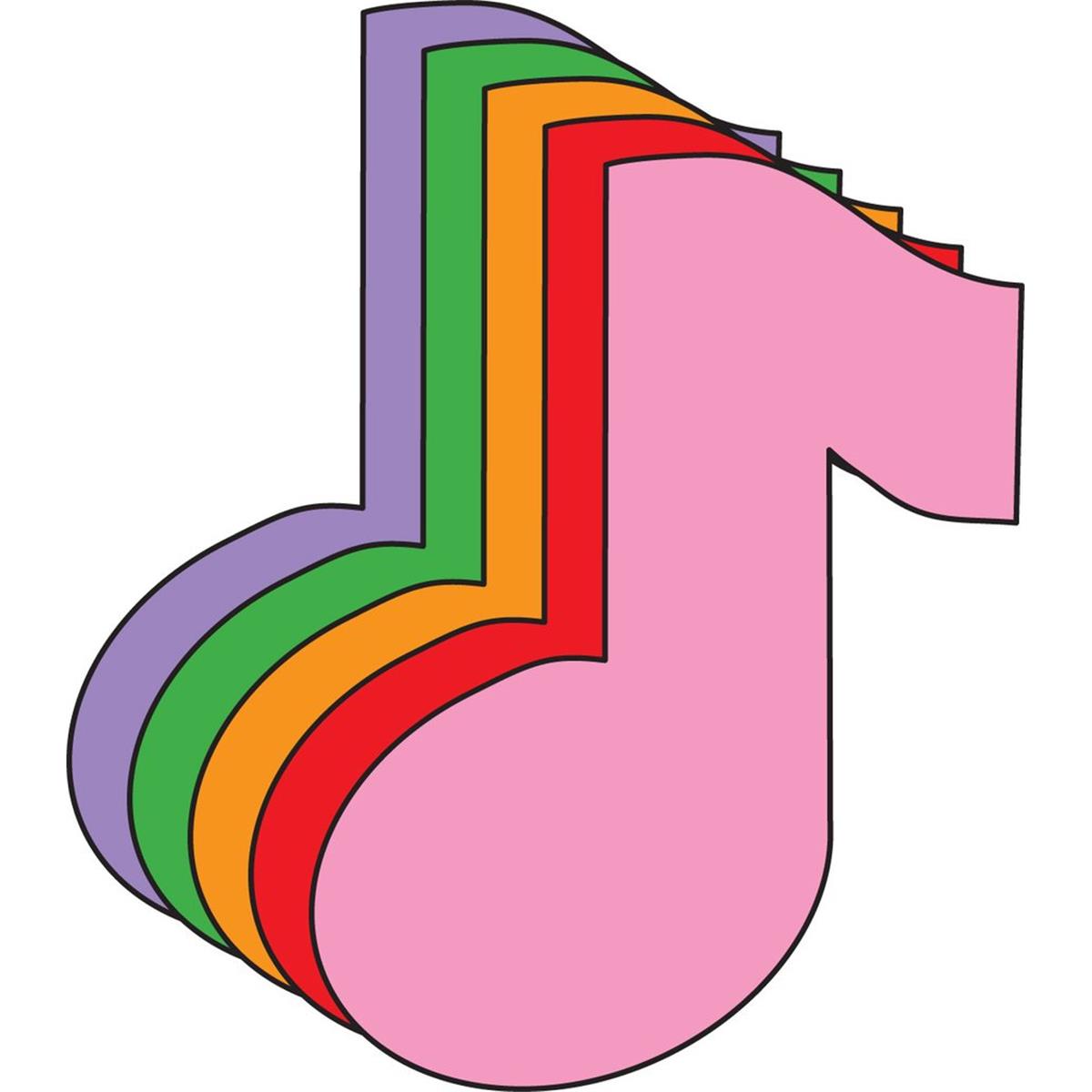 SE-8508 6 x 7 in. Large Assorted Creative Cut-Out, Music Note - 31 Sheets per Pack