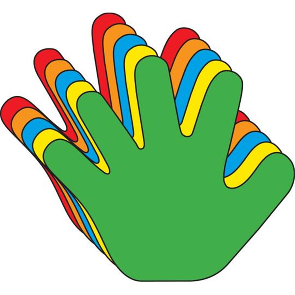 SE-8509 6 x 7 in. Large Assorted Creative Cut-Out, Hand - 31 Sheets per Pack