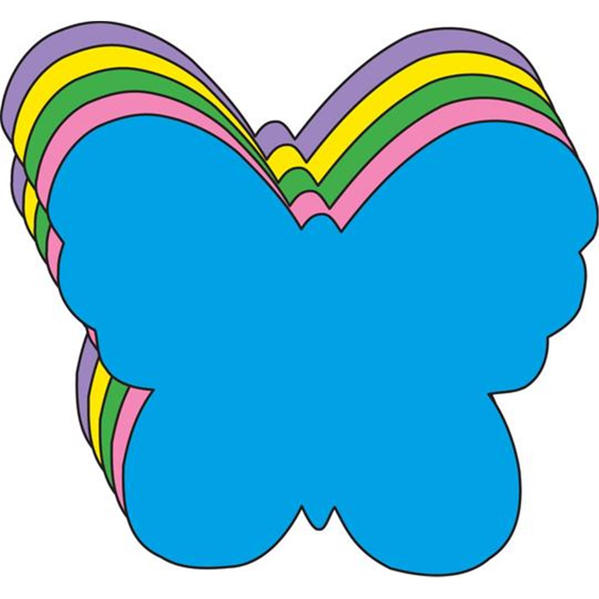 SE-8512 6 x 7 in. Large Assorted Creative Cut-Out, Butterfly - 31 Sheets per Pack
