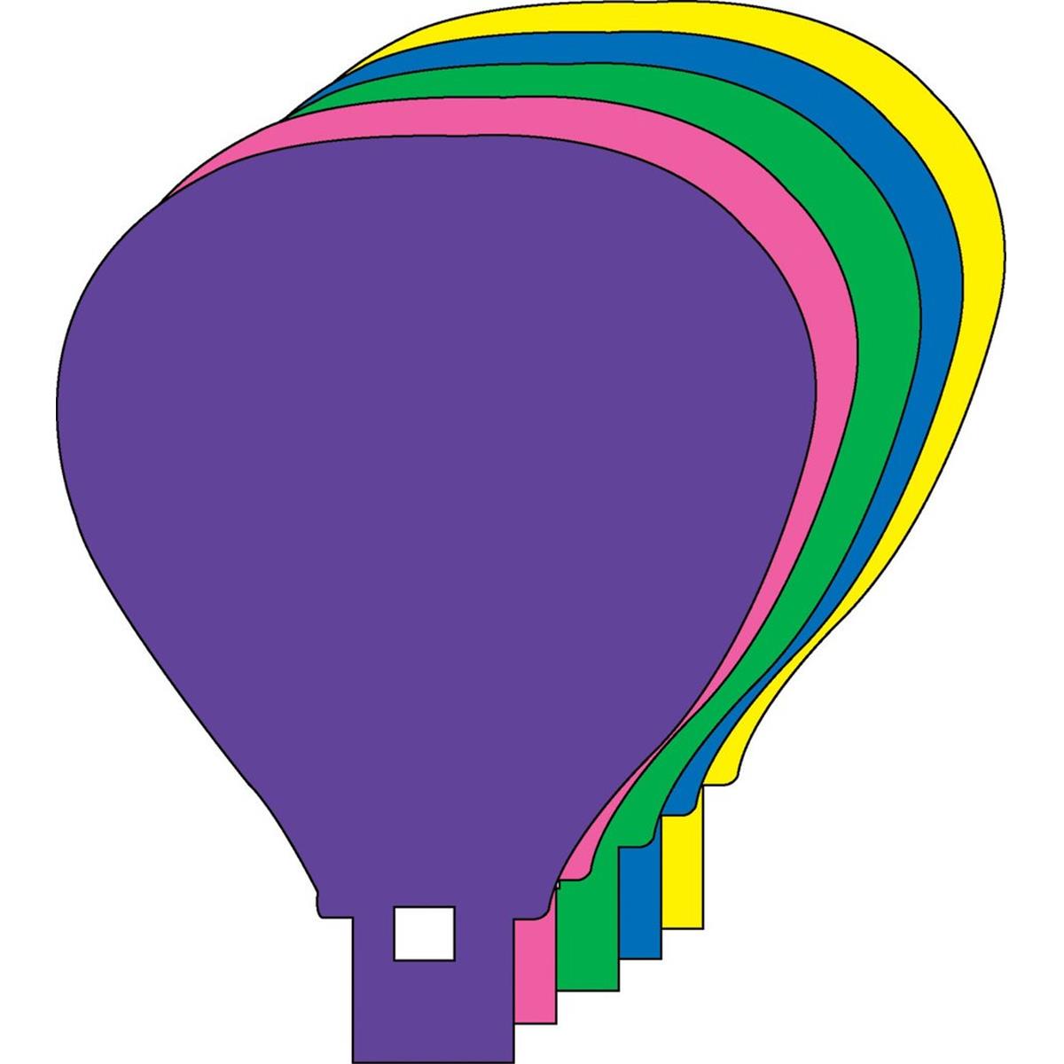 SE-8518 6 x 7 in. Large Assorted Creative Cut-Out, Hot Air Balloon - 31 Sheets per Pack