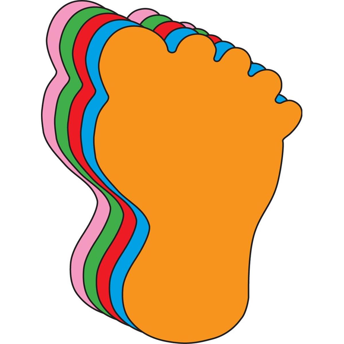 SE-8526 6 x 7 in. Large Assorted Creative Cut-Out, Foot - 31 Sheets per Pack