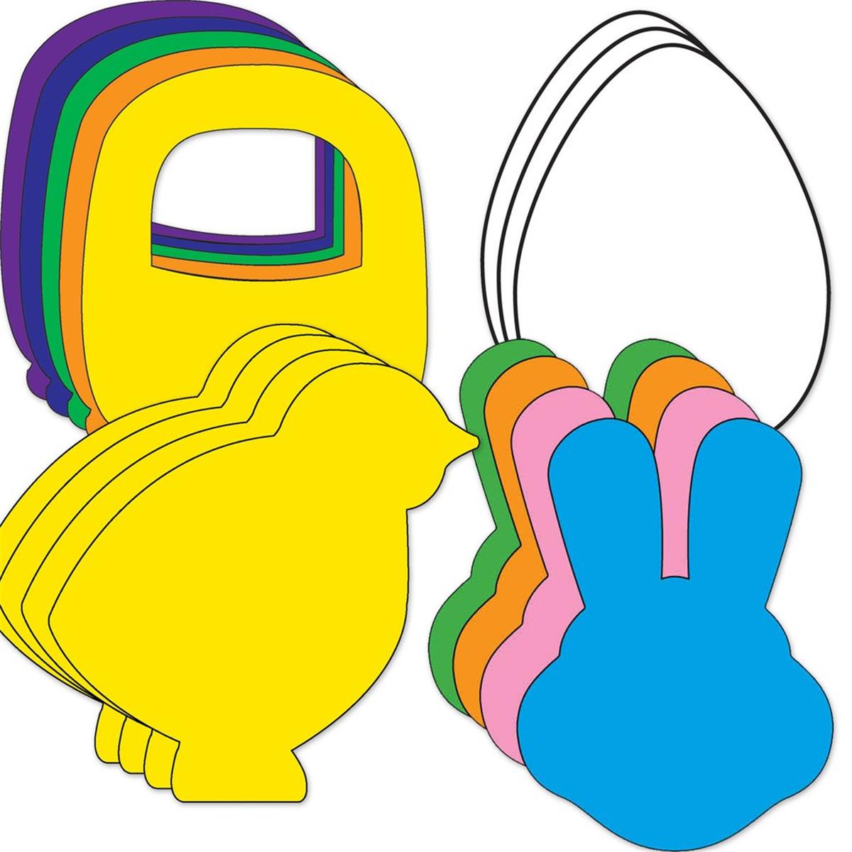 SE-8529 6 x 7 in. Large Assorted Creative Cut-Out, Easter Set - 124 Count