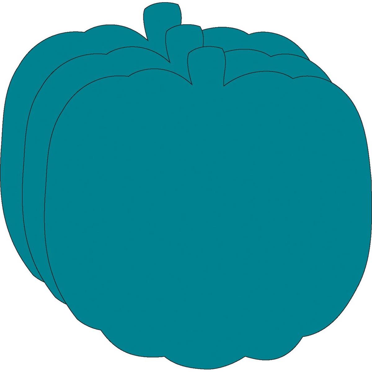 SE-8534 6 x 7 in. Small Single Color Cut-Out, Teal Pumpkin - 31 Sheets per Pack