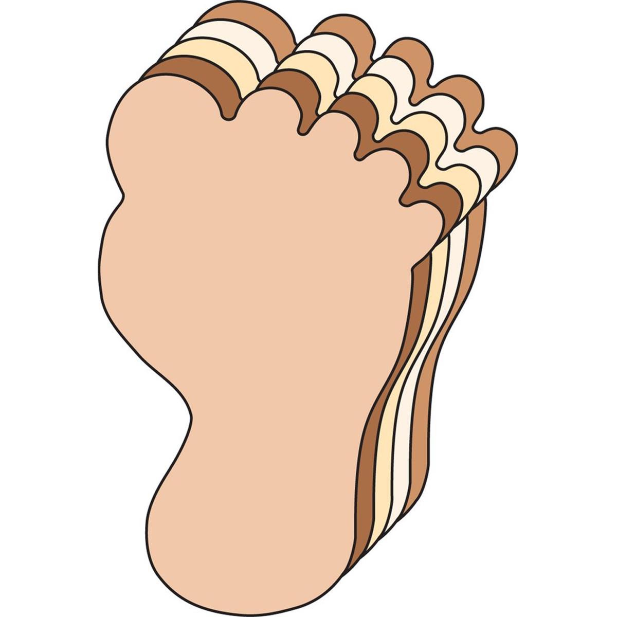 SE-8602 6 x 7 in. Large Multicultural Creative Cut-Out, Foot - 31 Sheets per Pack