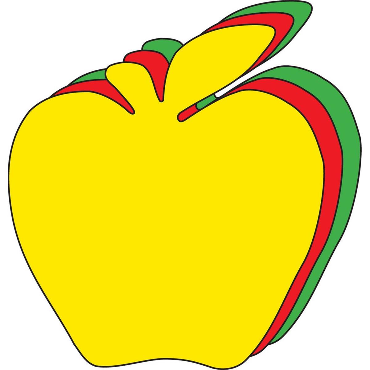 SE-8612 6 x 7 in. Large Tri Color Creative Cut-Out, Apple - 31 Sheets per Pack