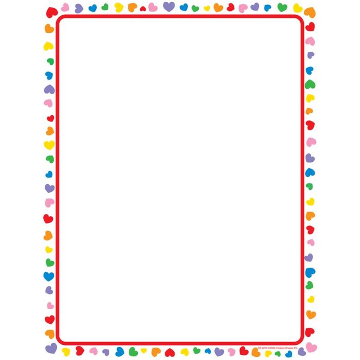 Picture of Creative Shapes Etc SE-9213 8.5 x 11 in. Designer Paper&#44; Heart - 50 Sheets per Pack