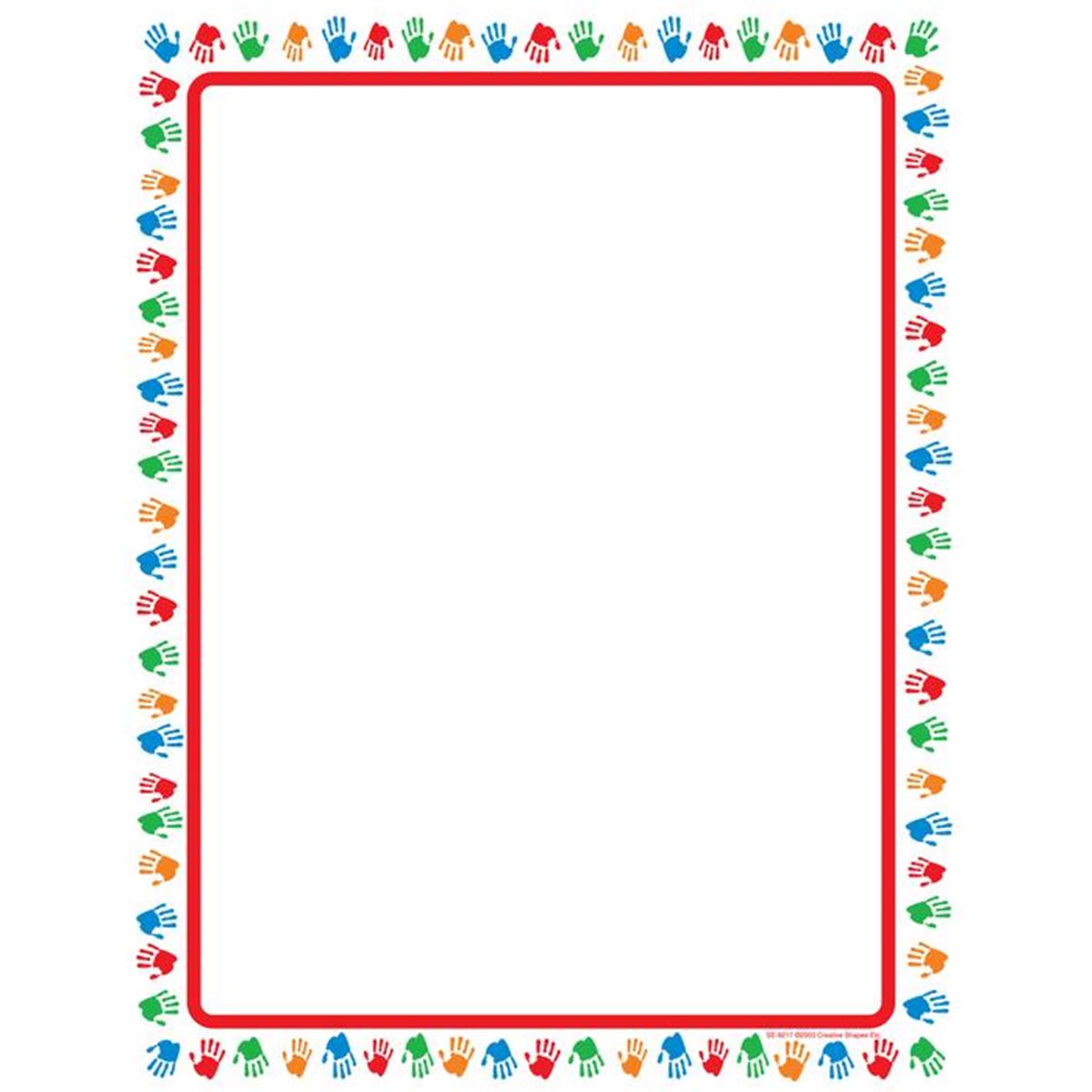 Picture of Creative Shapes Etc SE-9217 8.5 x 11 in. Designer Paper&#44; Hands - 50 Sheets per Pack
