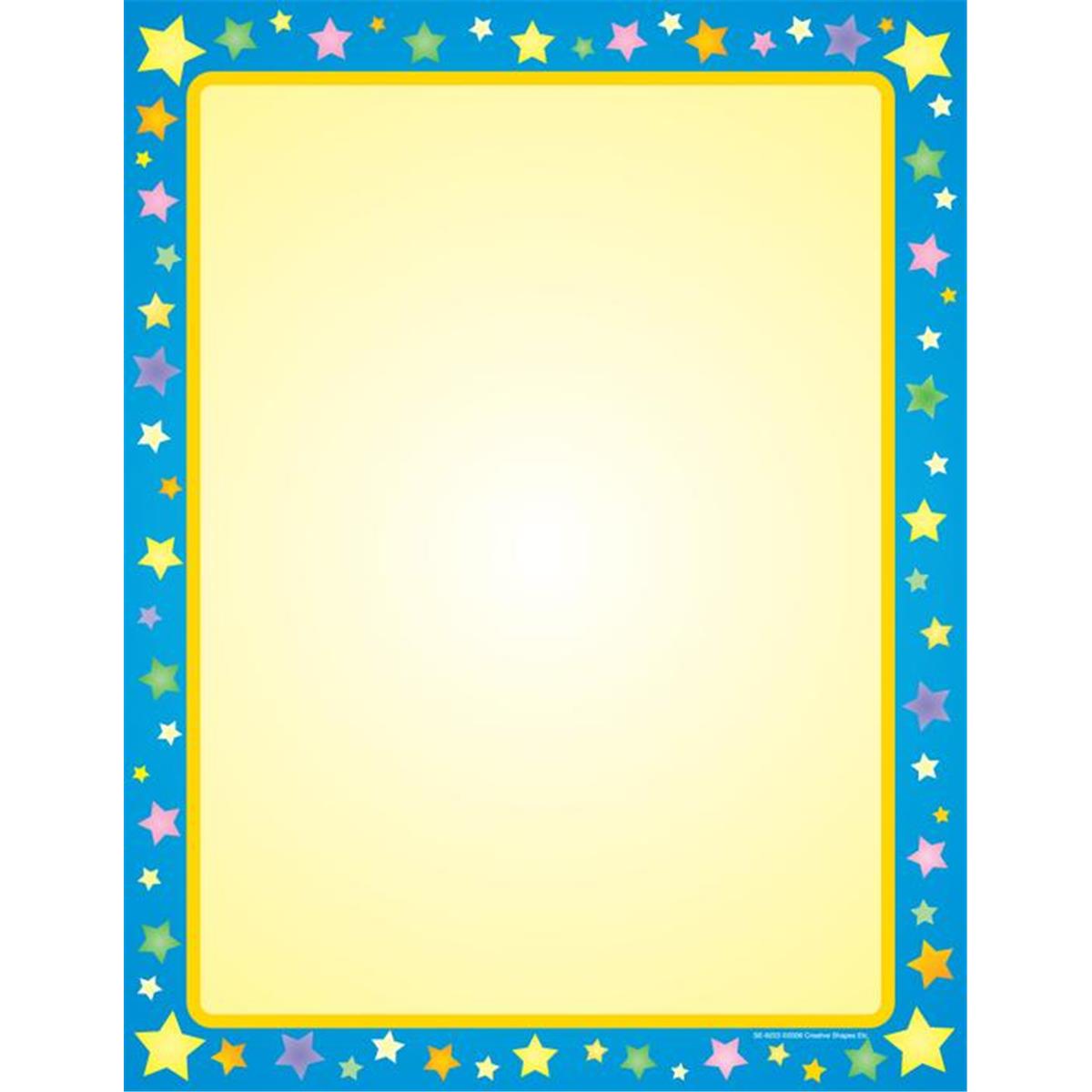 SE-9223 8.5 x 11 in. Designer Paper, Multi Star - 50 Sheets per Pack