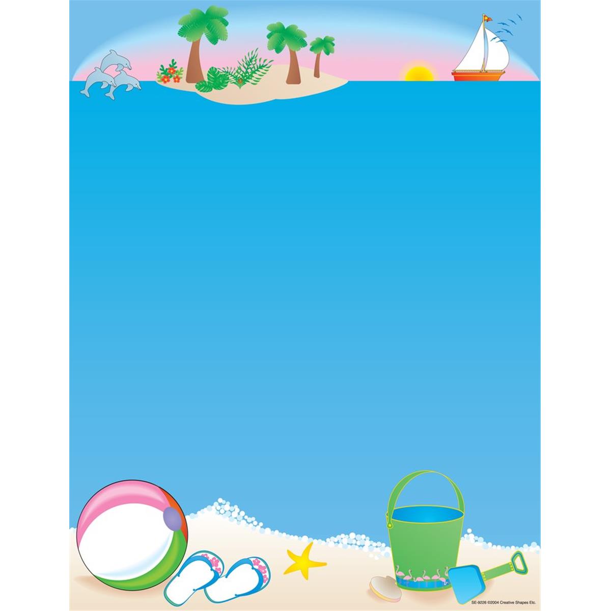 Picture of Creative Shapes Etc SE-9226 8.5 x 11 in. Designer Paper&#44; Beach - 50 Sheets per Pack