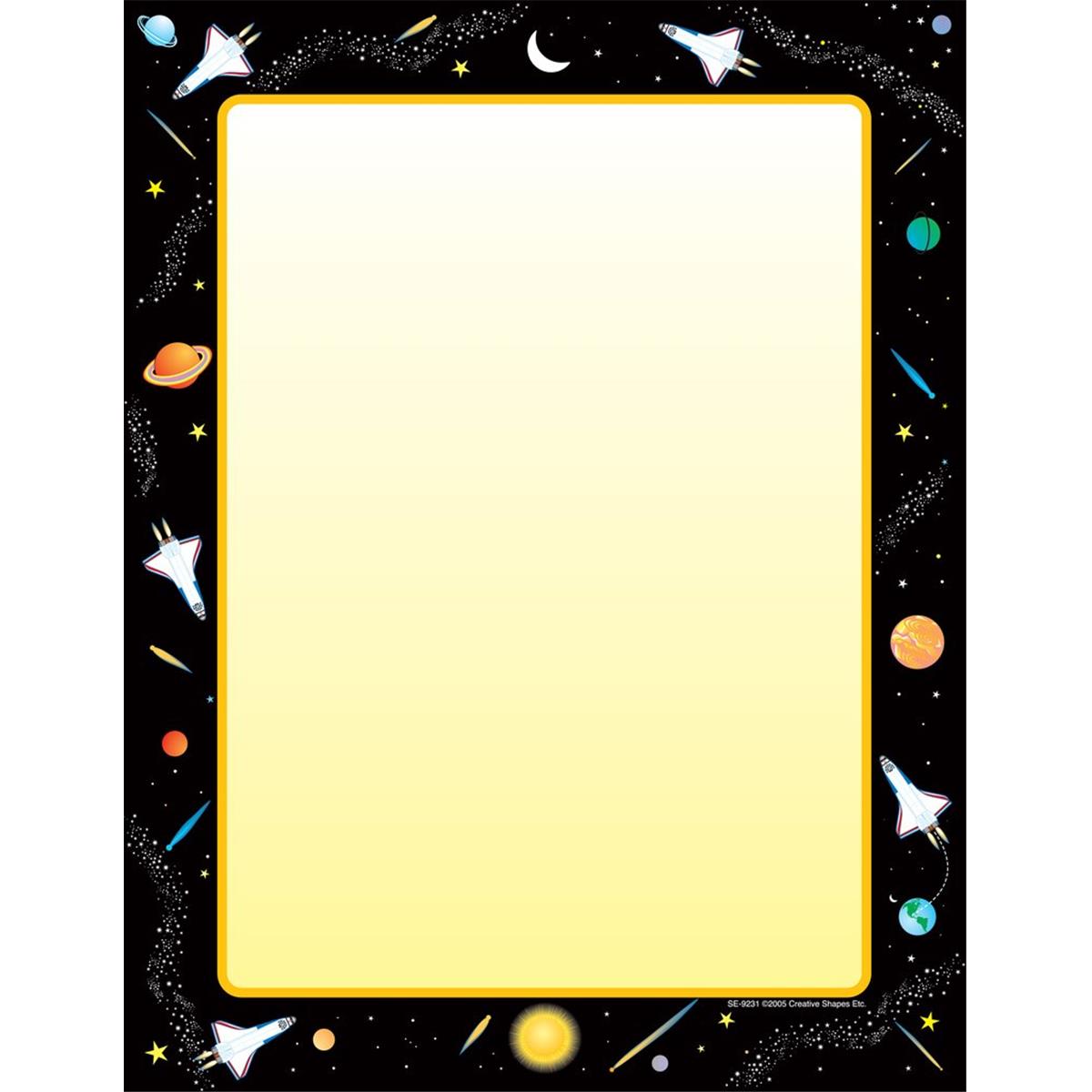 Picture of Creative Shapes Etc SE-9231 8.5 x 11 in. Designer Paper&#44; Space - 50 Sheets per Pack