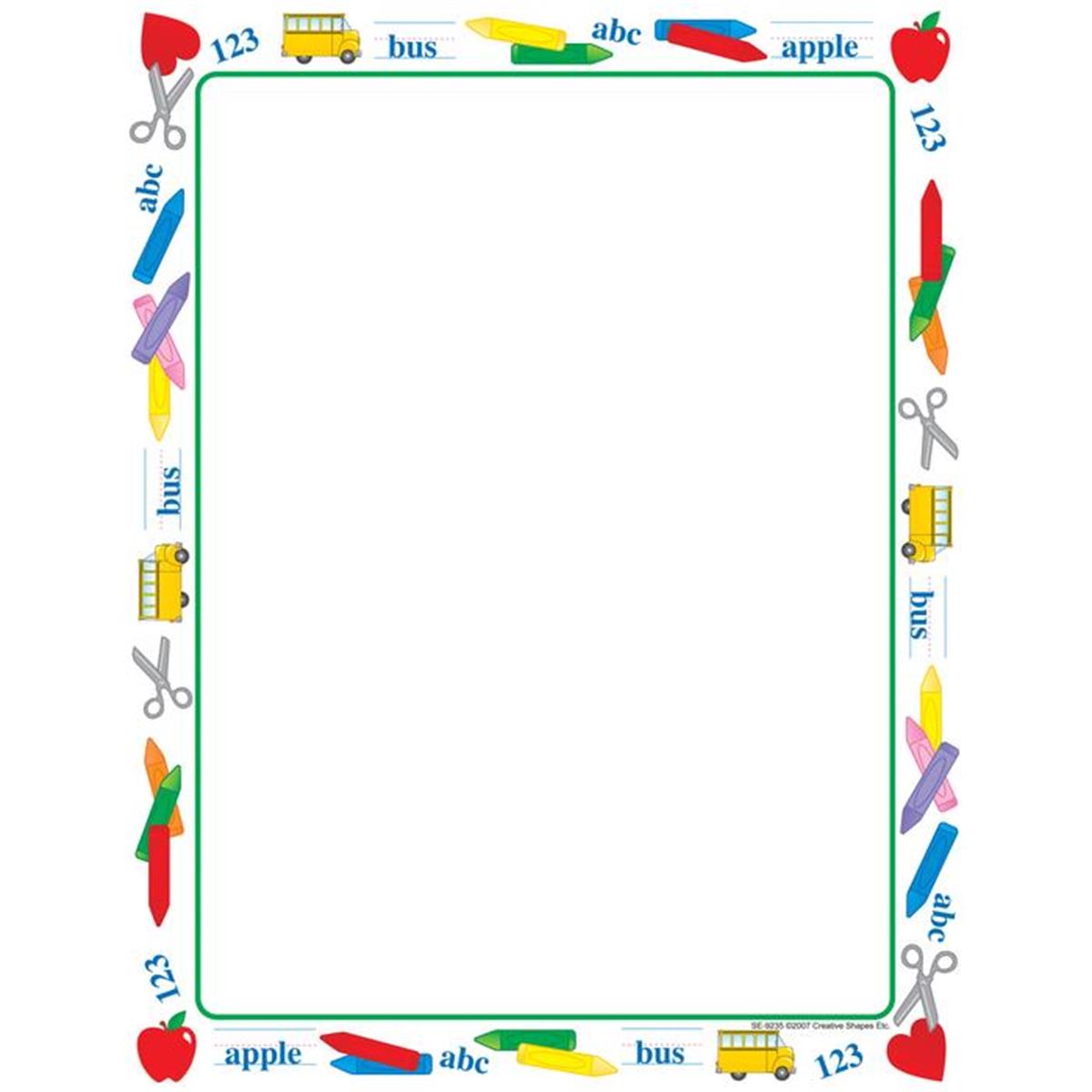 Picture of Creative Shapes Etc SE-9235 8.5 x 11 in. Designer Paper&#44; School Time - 50 Sheets per Pack
