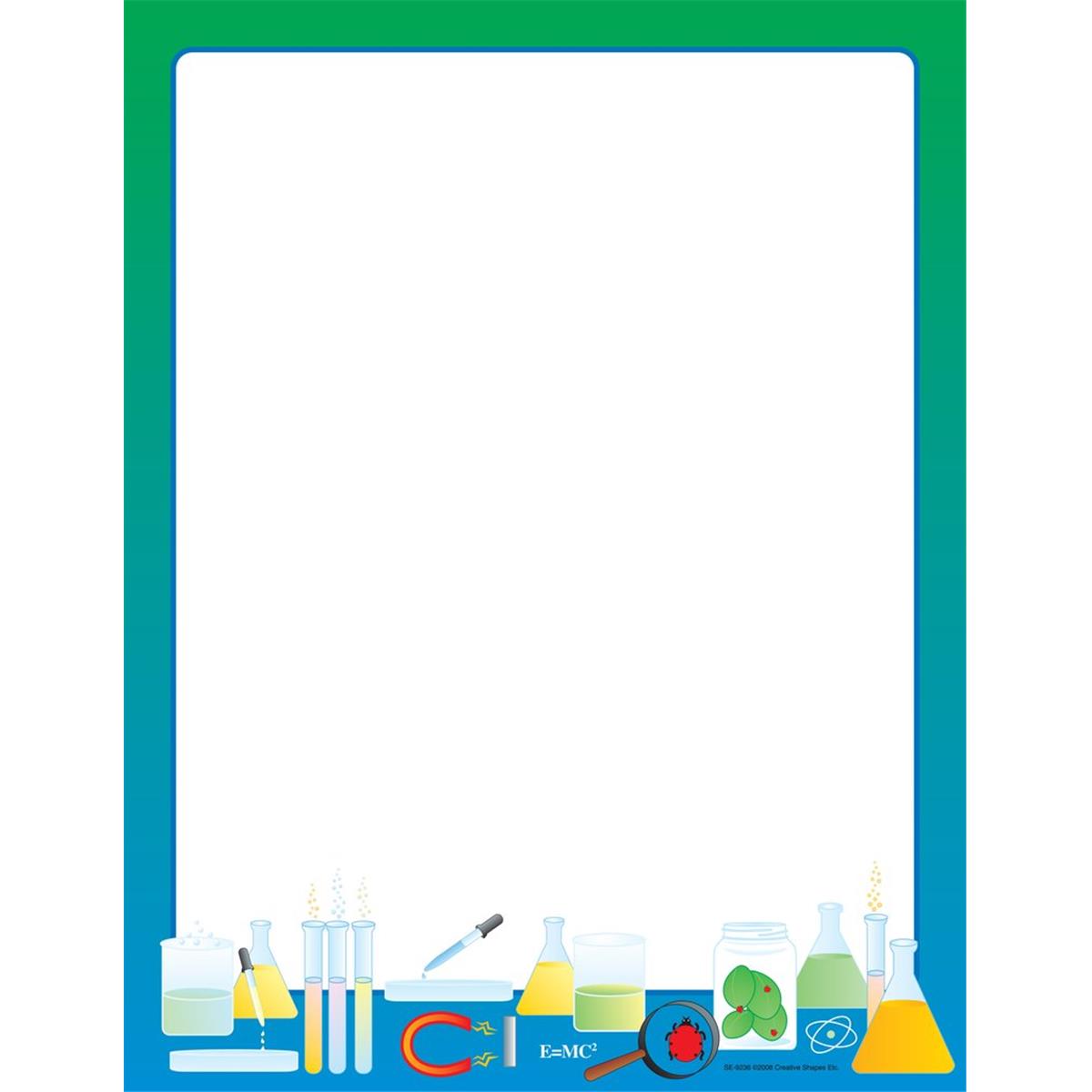 Picture of Creative Shapes Etc SE-9236 8.5 x 11 in. Designer Paper&#44; Science Lab - 50 Sheets per Pack