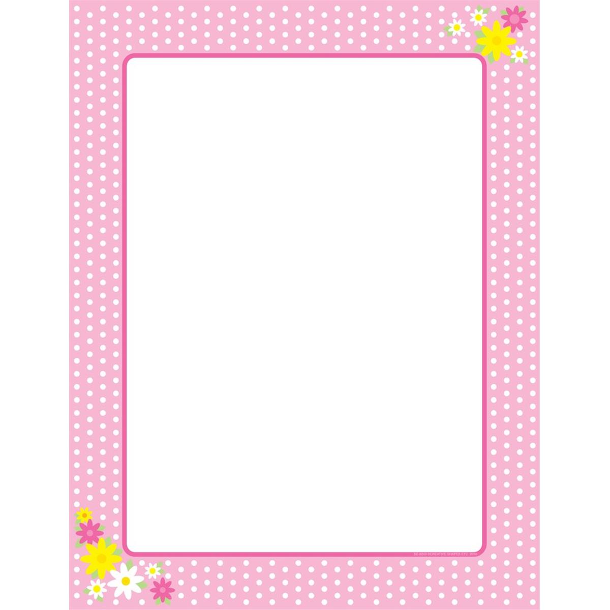SE-9243 8.5 x 11 in. Designer Paper, Pink Polka Dots - 50 Sheets per Pack