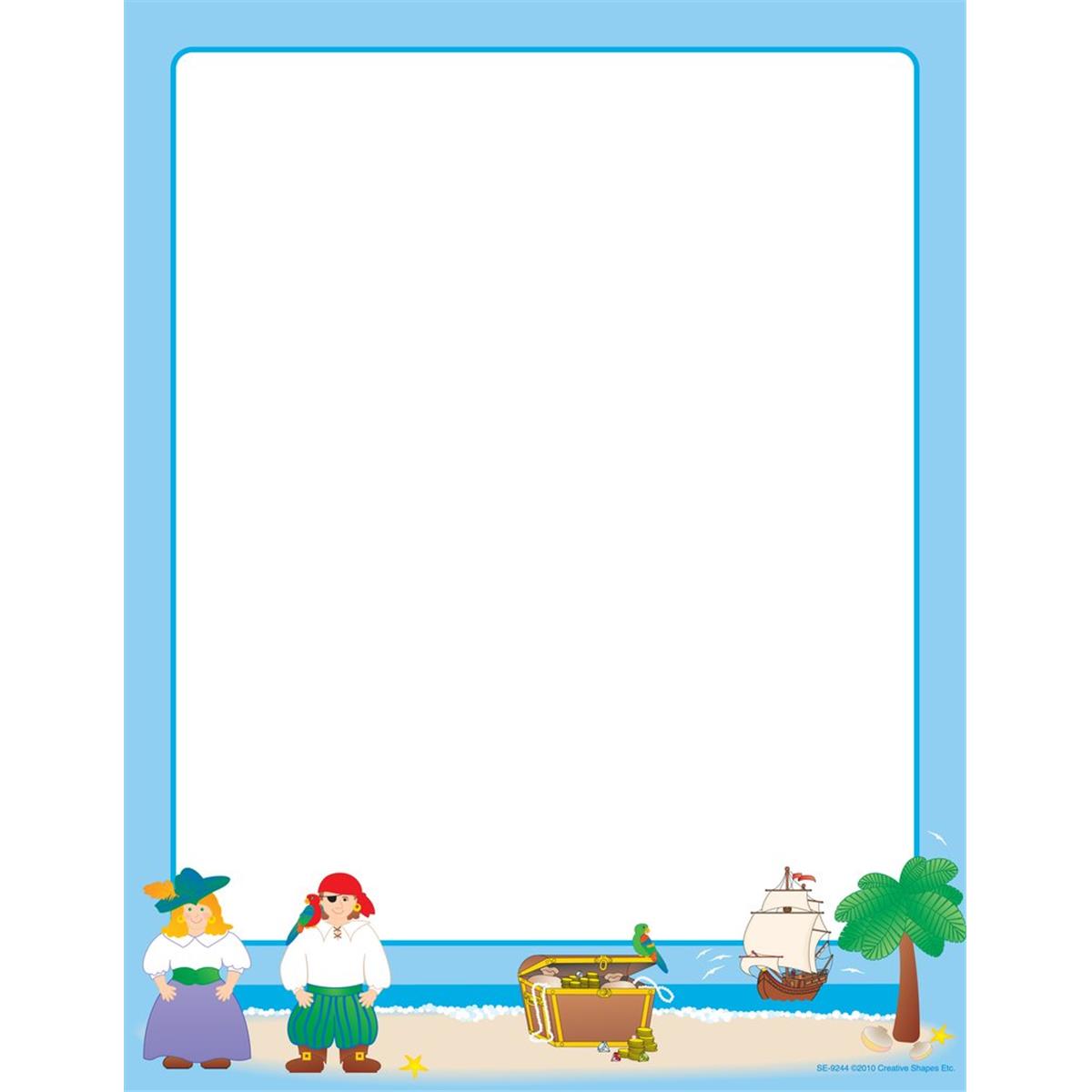 Picture of Creative Shapes Etc SE-9244 8.5 x 11 in. Designer Paper&#44; Pirates - 50 Sheets per Pack