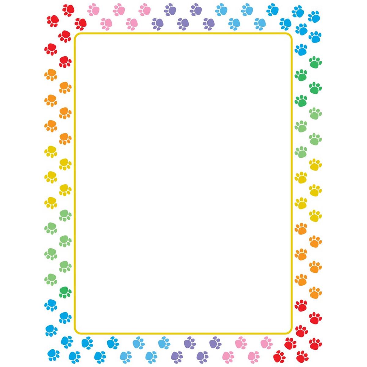 Picture of Creative Shapes Etc SE-9246 8.5 x 11 in. Designer Paper&#44; Paw Prints - 50 Sheets per Pack