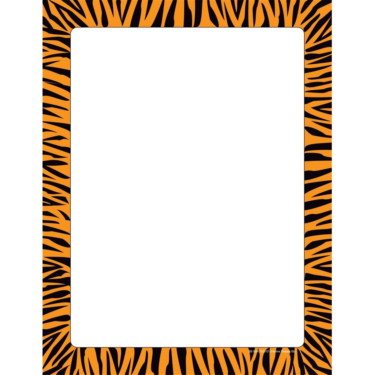 Picture of Creative Shapes Etc SE-9247 8.5 x 11 in. Designer Paper&#44; Tiger - 50 Sheets per Pack
