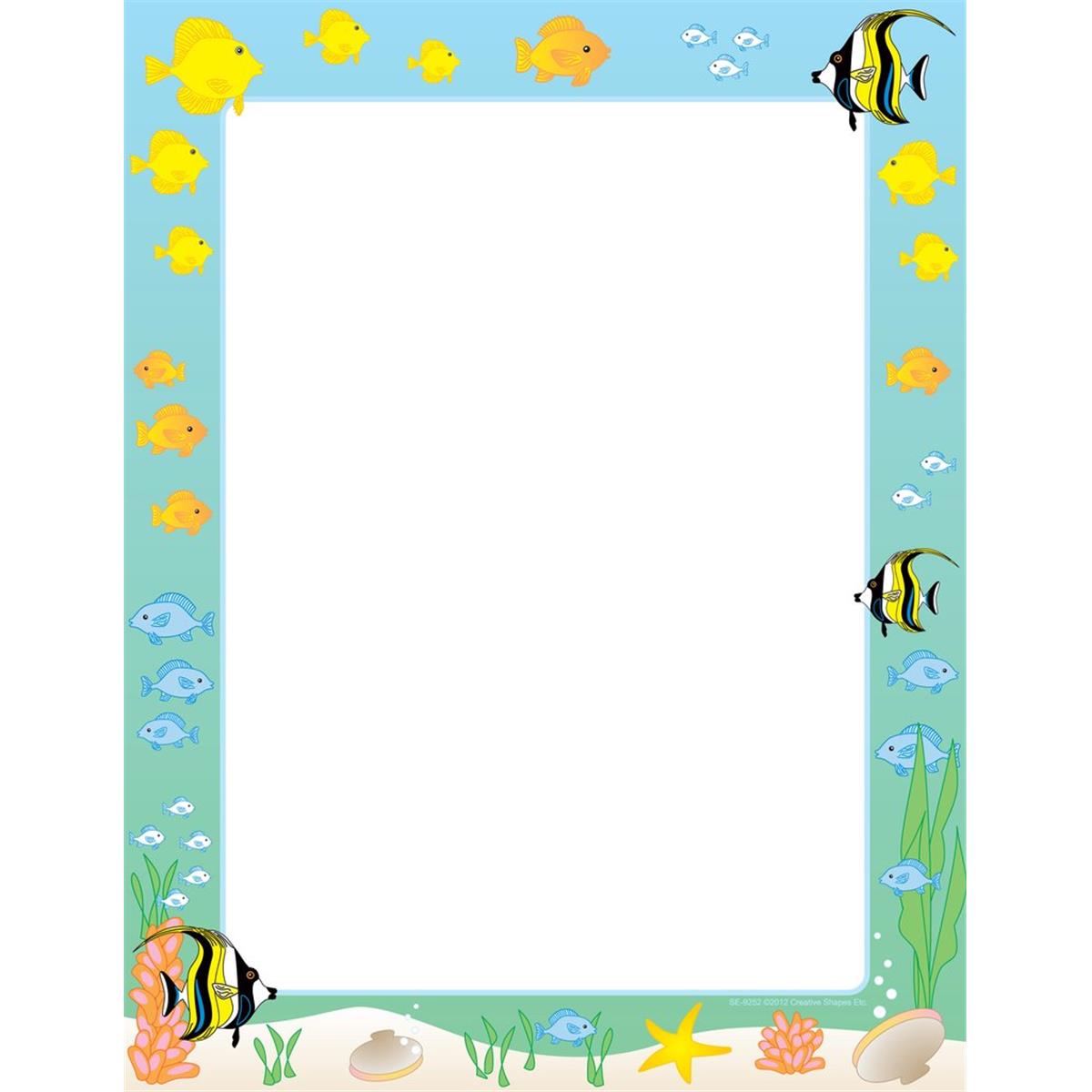 Picture of Creative Shapes Etc SE-9252 8.5 x 11 in. Designer Paper&#44; Tropical Fish - 50 Sheets per Pack