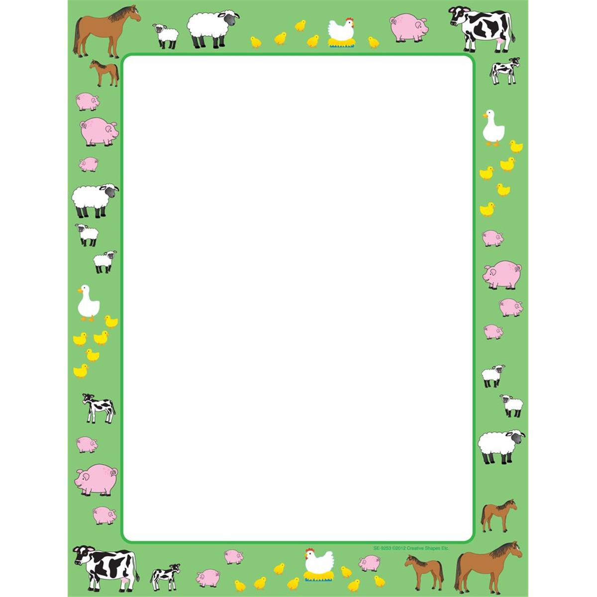 Picture of Creative Shapes Etc SE-9253 8.5 x 11 in. Designer Paper&#44; Farm - 50 Sheets per Pack
