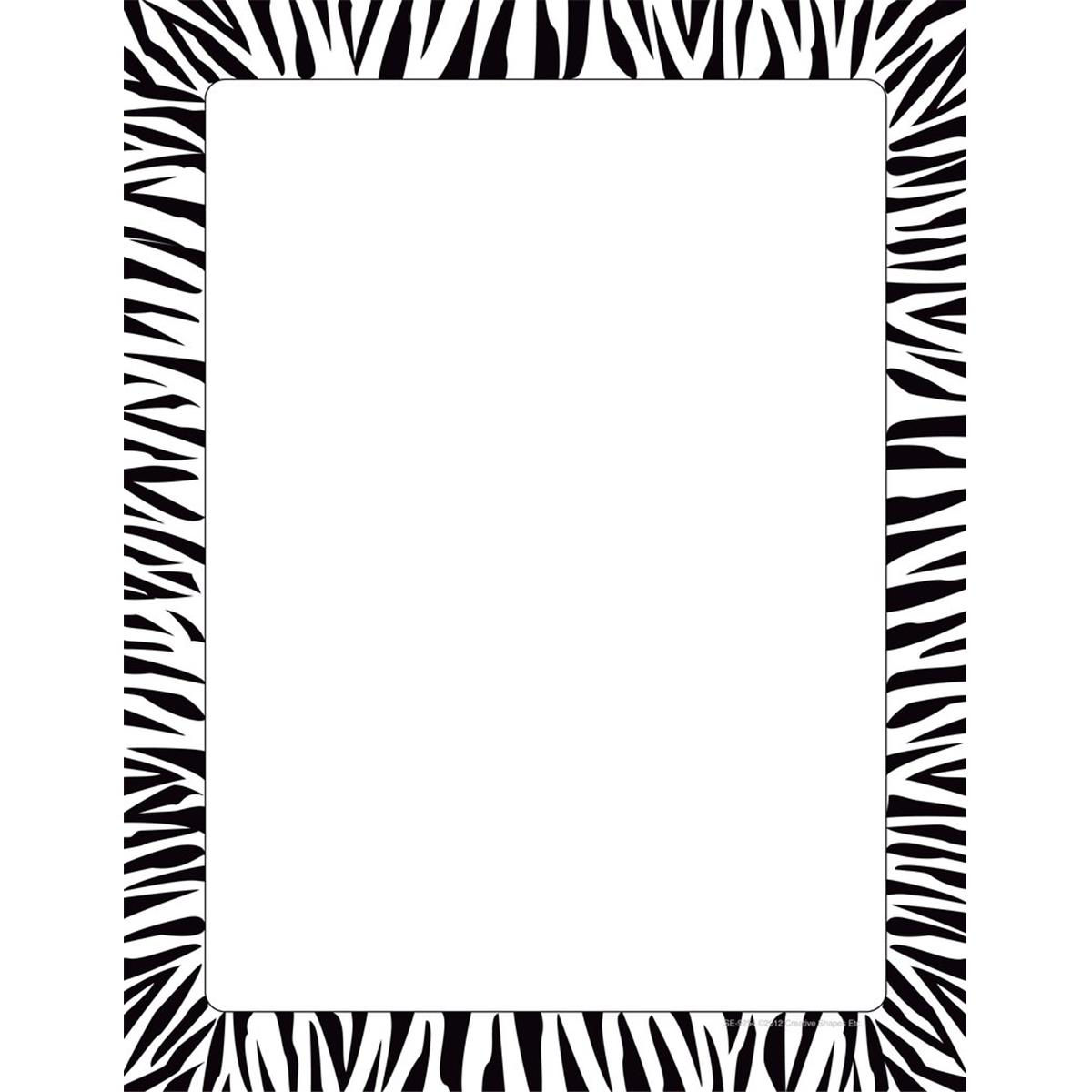 SE-9254 8.5 x 11 in. Designer Paper, Zebra - 50 Sheets per Pack