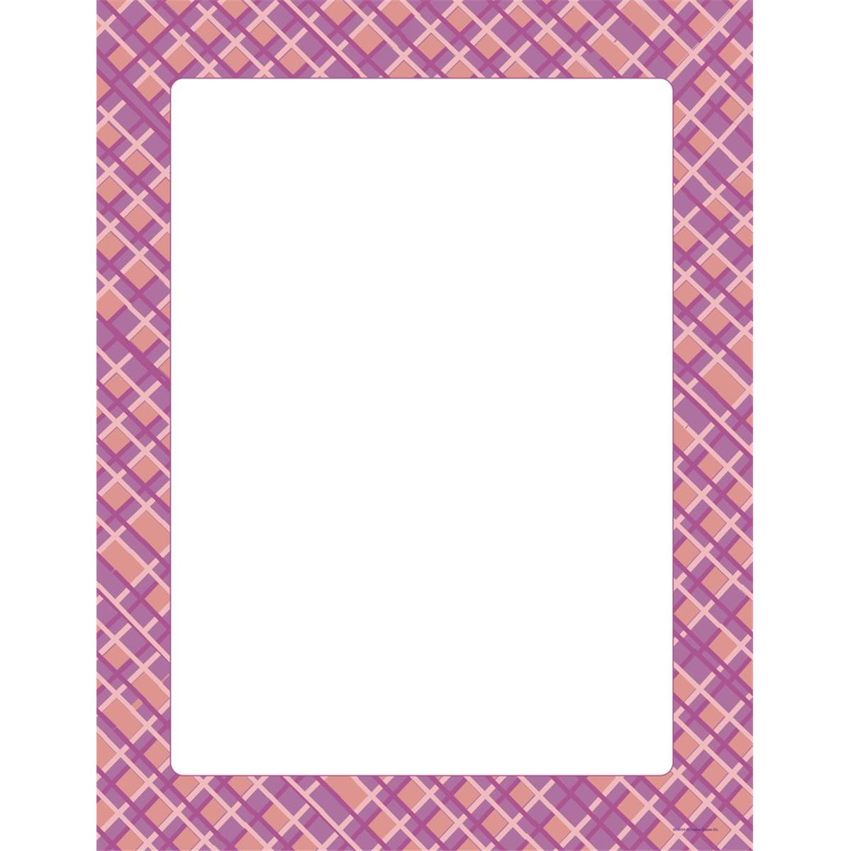 Picture of Creative Shapes Etc SE-9259 8.5 x 11 in. Designer Paper&#44; Pink Plaid - 50 Sheets per Pack