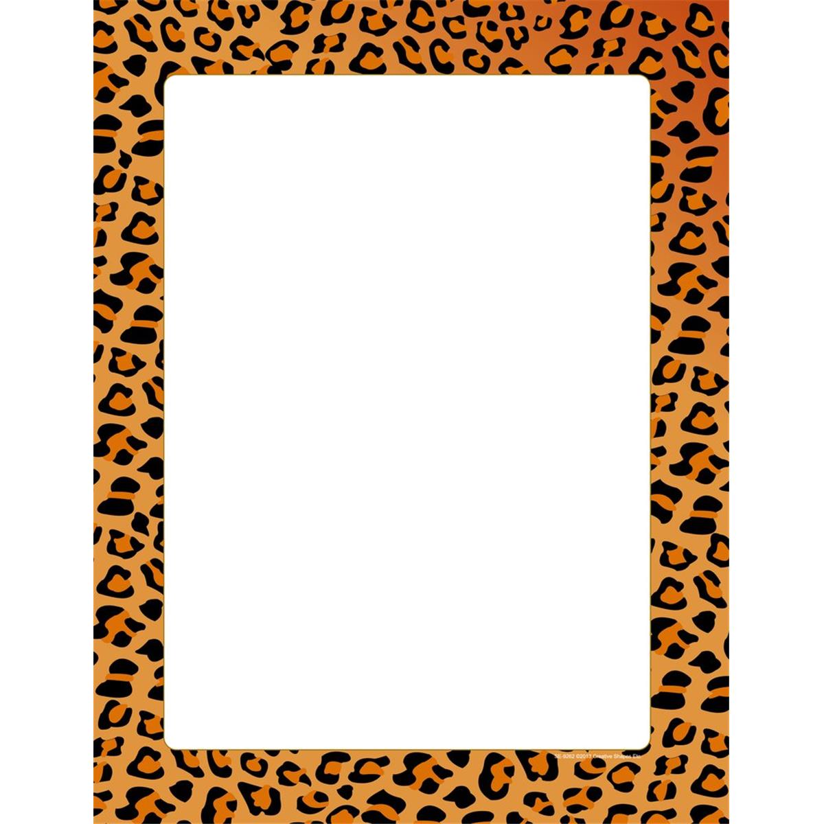 SE-9262 8.5 x 11 in. Designer Paper, Leopard - 50 Sheets per Pack