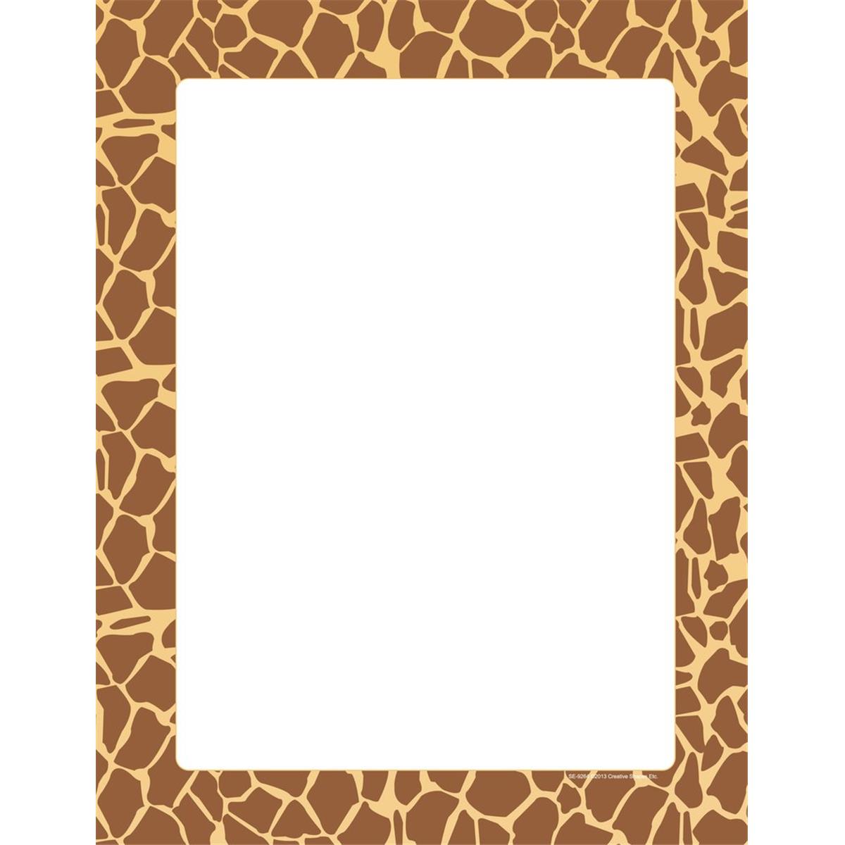 Picture of Creative Shapes Etc SE-9264 8.5 x 11 in. Designer Paper&#44; Giraffe - 50 Sheets per Pack