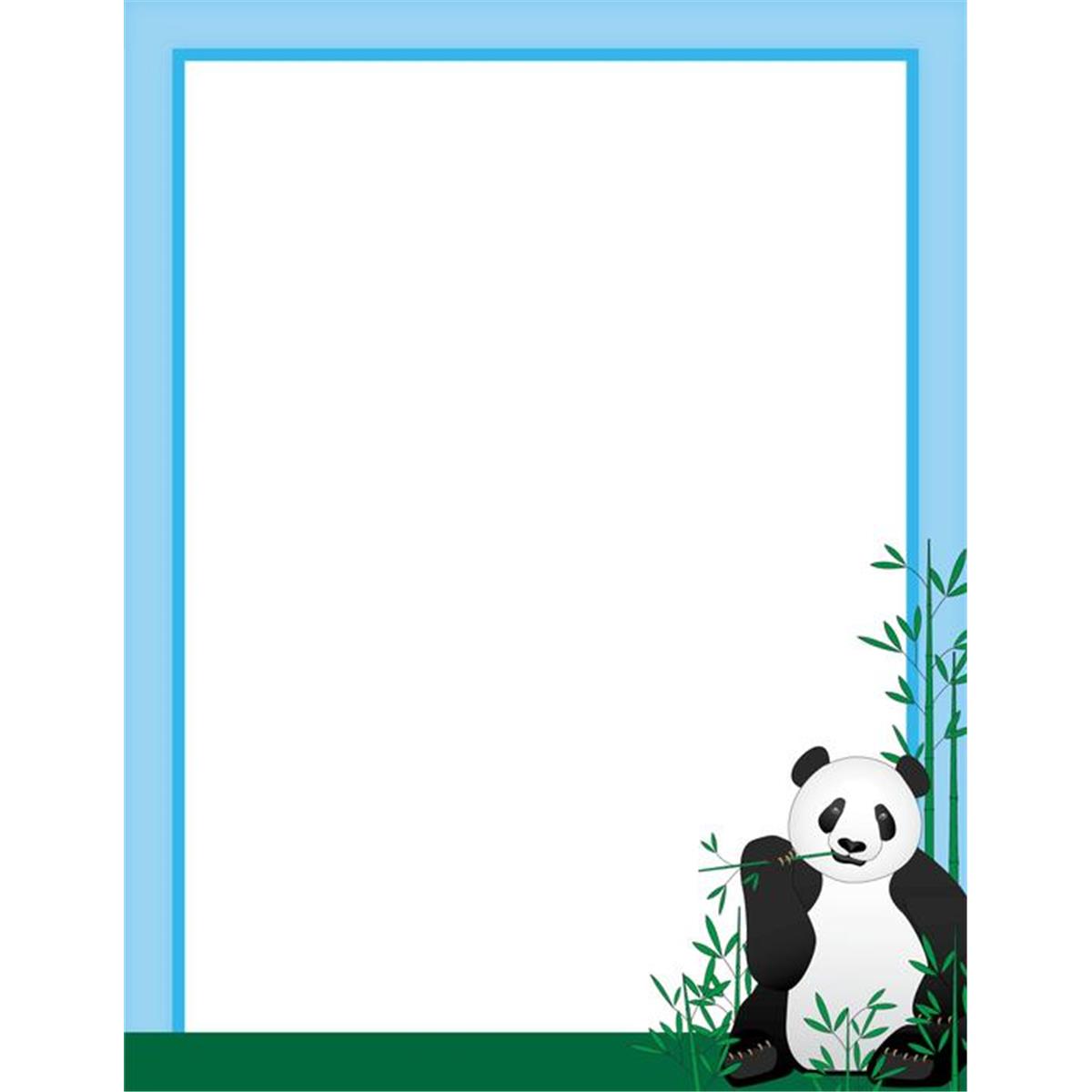 Picture of Creative Shapes Etc SE-9266 8.5 x 11 in. Designer Paper&#44; Panda - 50 Sheets per Pack