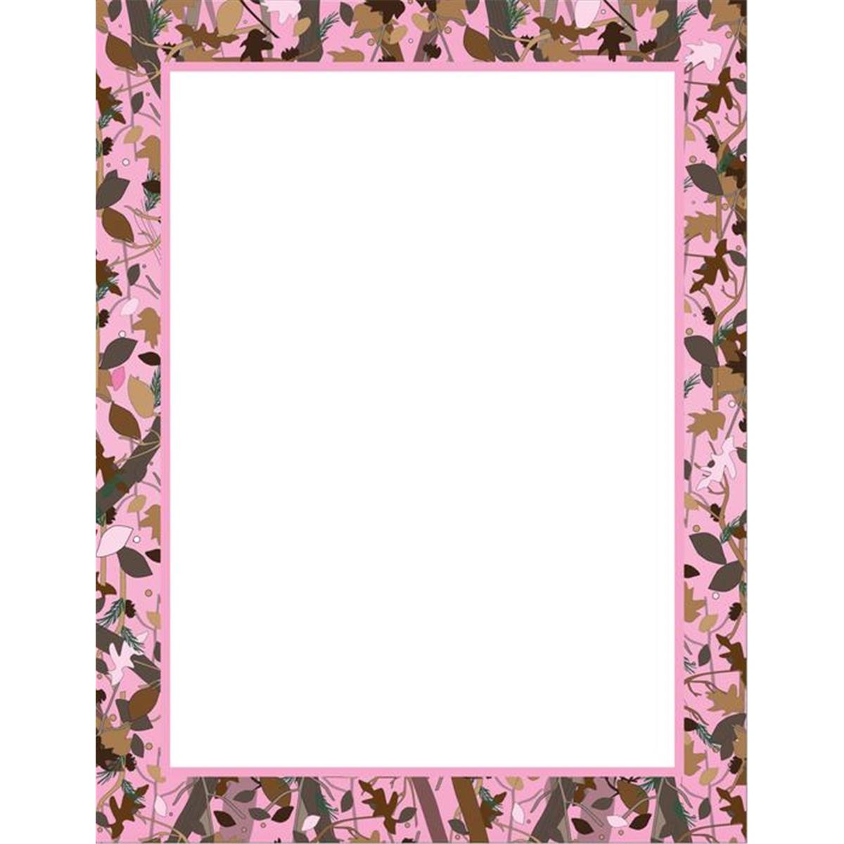 SE-9269 8.5 x 11 in. Designer Paper, Pink Camo - 50 Sheets per Pack