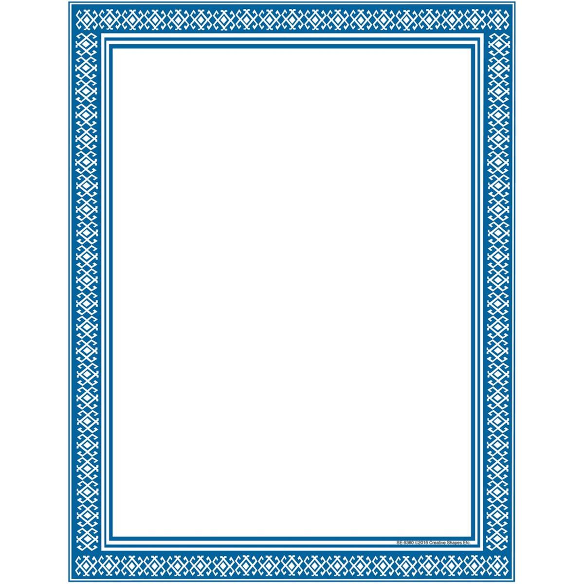 Picture of Creative Shapes Etc SE-9360 8.5 x 11 in. Designer Paper&#44; Blue - 50 Sheets per Pack