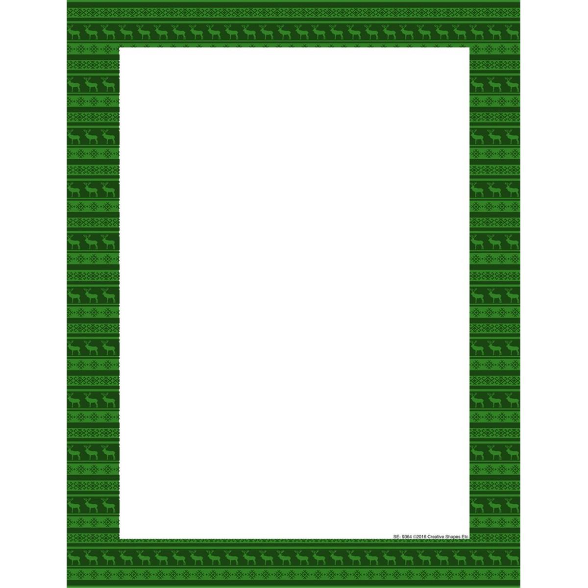 Picture of Creative Shapes Etc SE-9364 8.5 x 11 in. Designer Paper&#44; Green Holiday - 50 Sheets per Pack