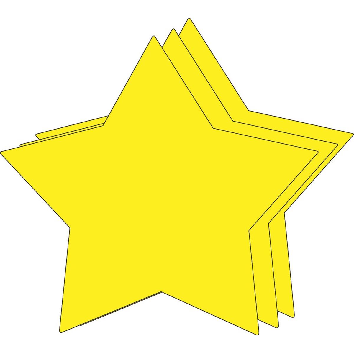SE-9802 10 x 8 in. Single Color Super Cut-Out, Star - 16 Sheets per Pack