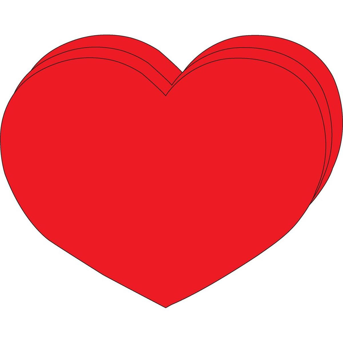 SE-9803 10 x 8 in. Single Color Super Cut-Out, Heart - 16 Sheets per Pack