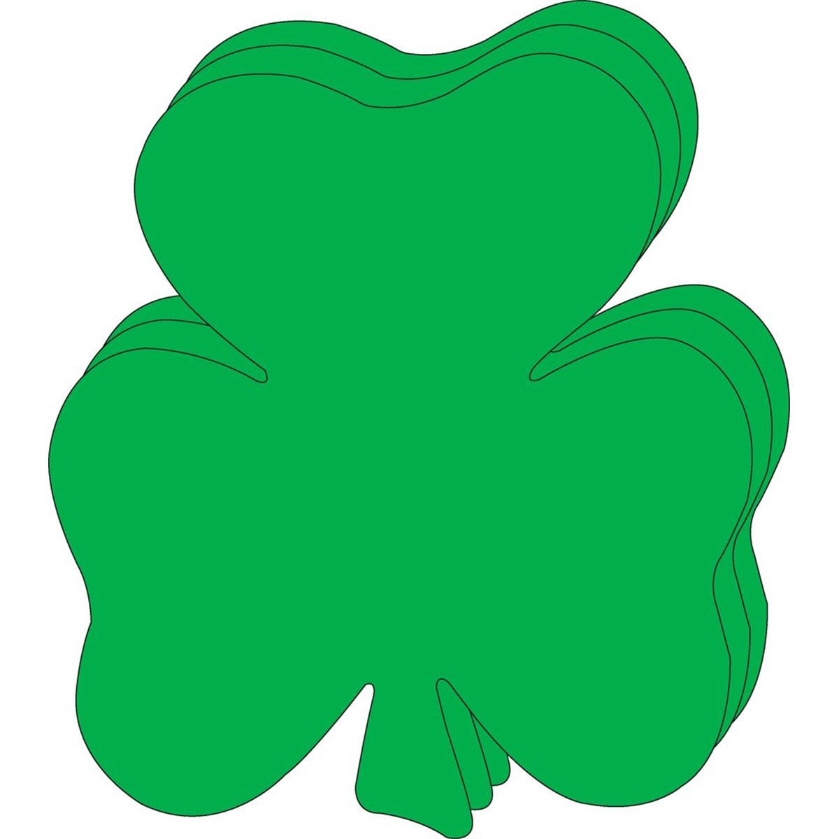 SE-9807 10 x 8 in. Single Color Super Cut-Out, Shamrock - 16 Sheets per Pack