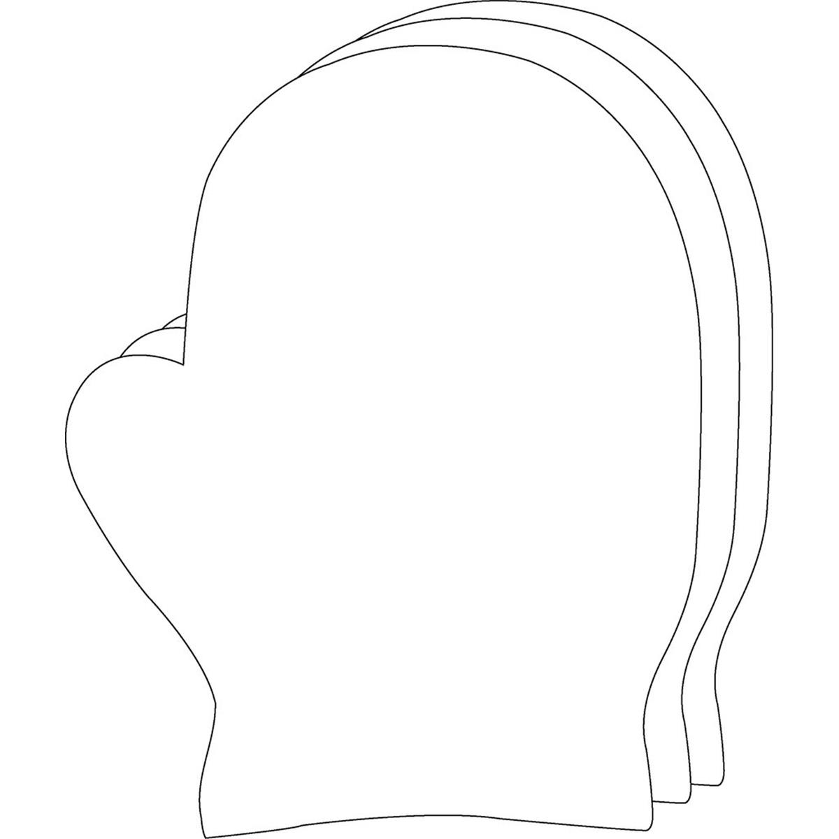 SE-9808 10 x 8 in. Single Color Super Cut-Out, Mitten - 16 Sheets per Pack