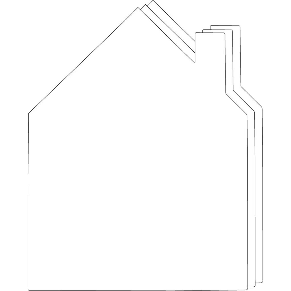 SE-9812 10 x 8 in. Single Color Super Cut-Out, House - 16 Sheets per Pack