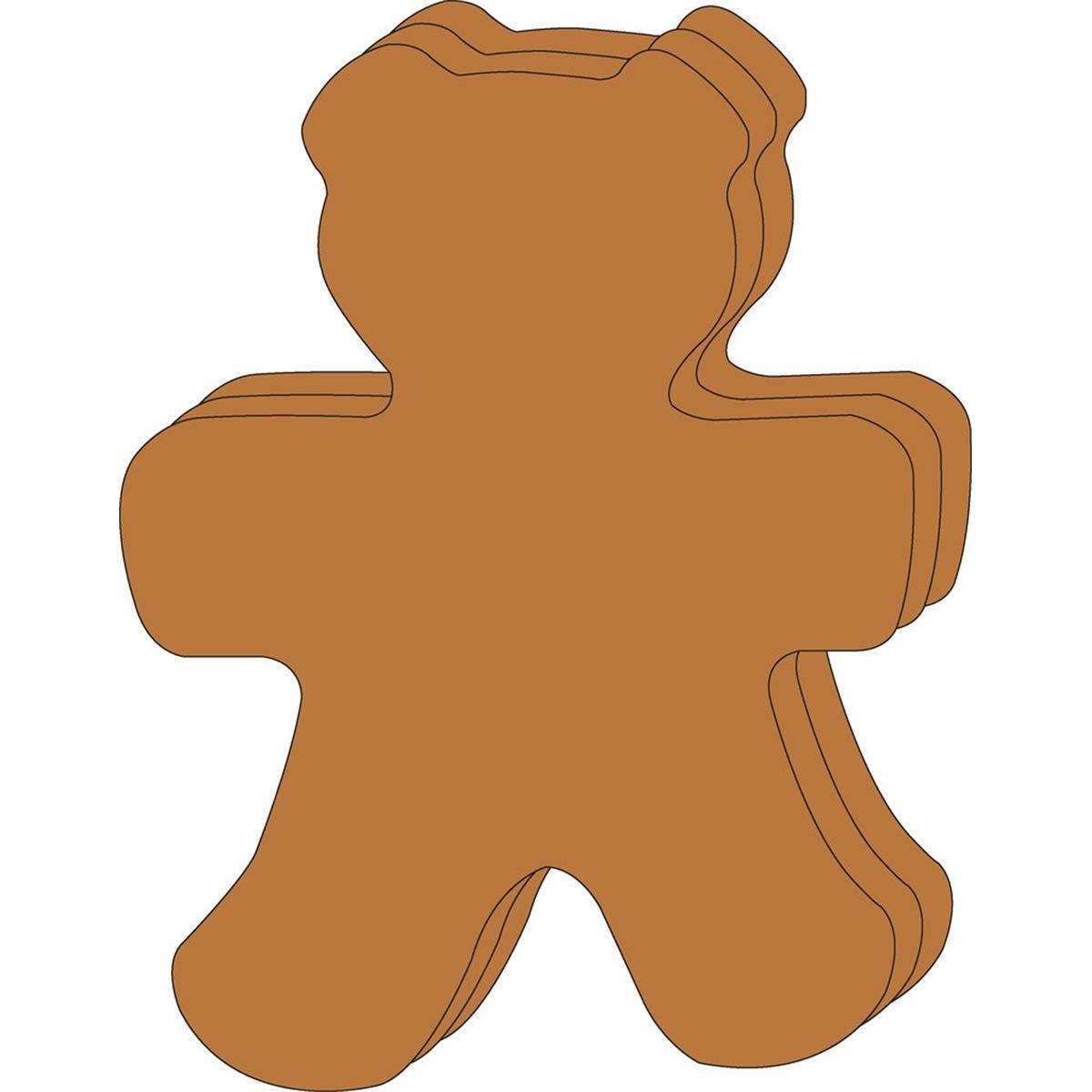 SE-9813 10 x 8 in. Single Color Super Cut-Out, Teddy Bear - 16 Sheets per Pack