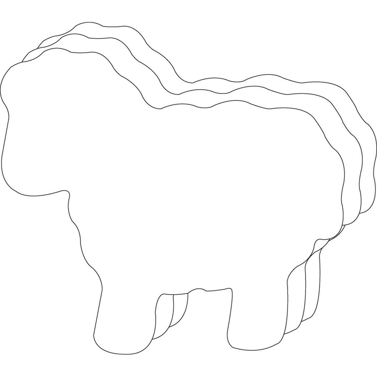 SE-9814 10 x 8 in. Single Color Super Cut-Out, Sheep - 16 Sheets per Pack