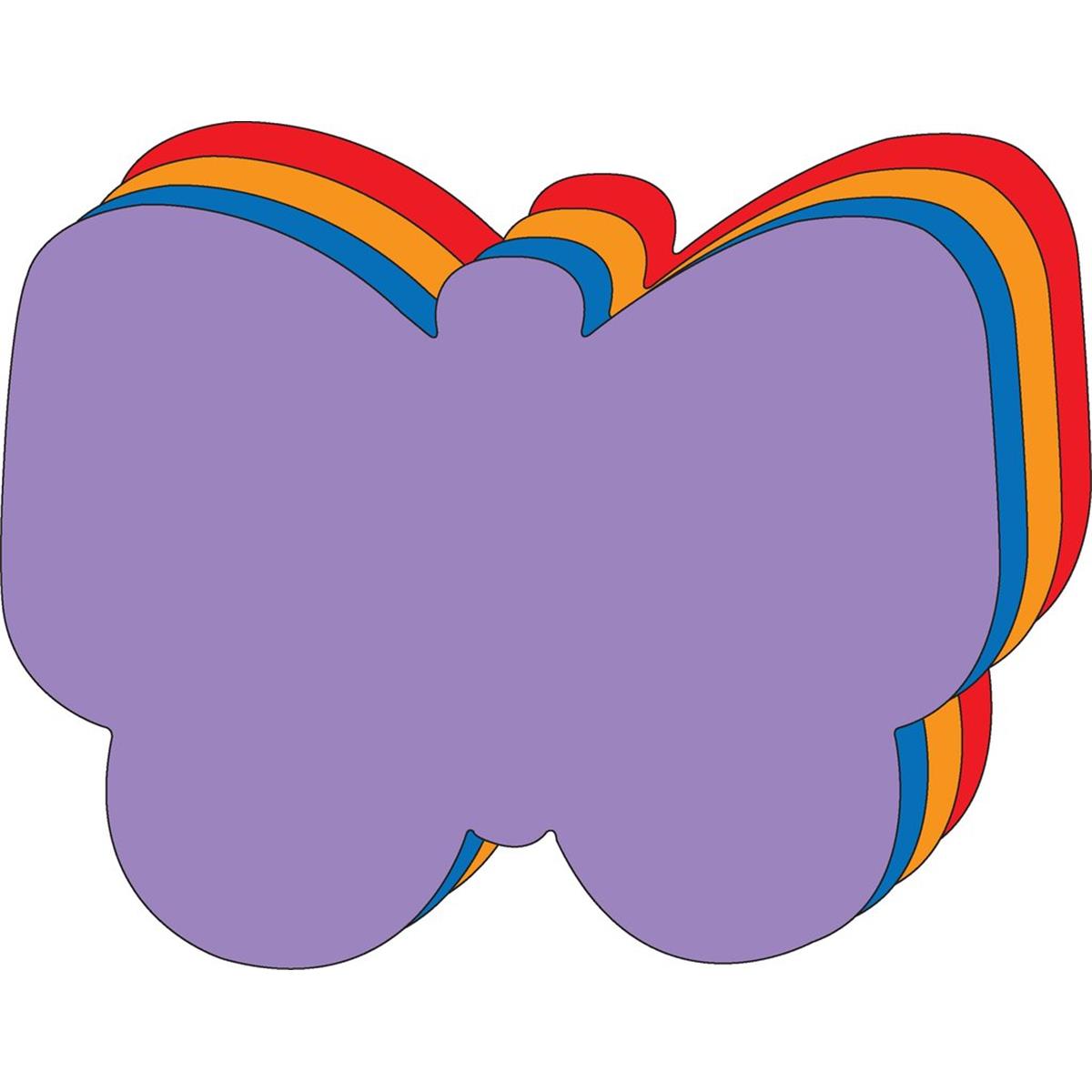 SE-9853 10 x 8 in. Assorted Super Cut-Out, Butterfly - 16 Sheets per Pack