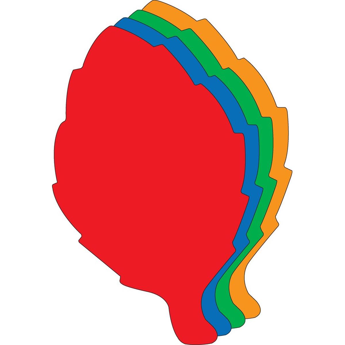 SE-9854 10 x 8 in. Assorted Super Cut-Out, Leaf - 16 Sheets per Pack