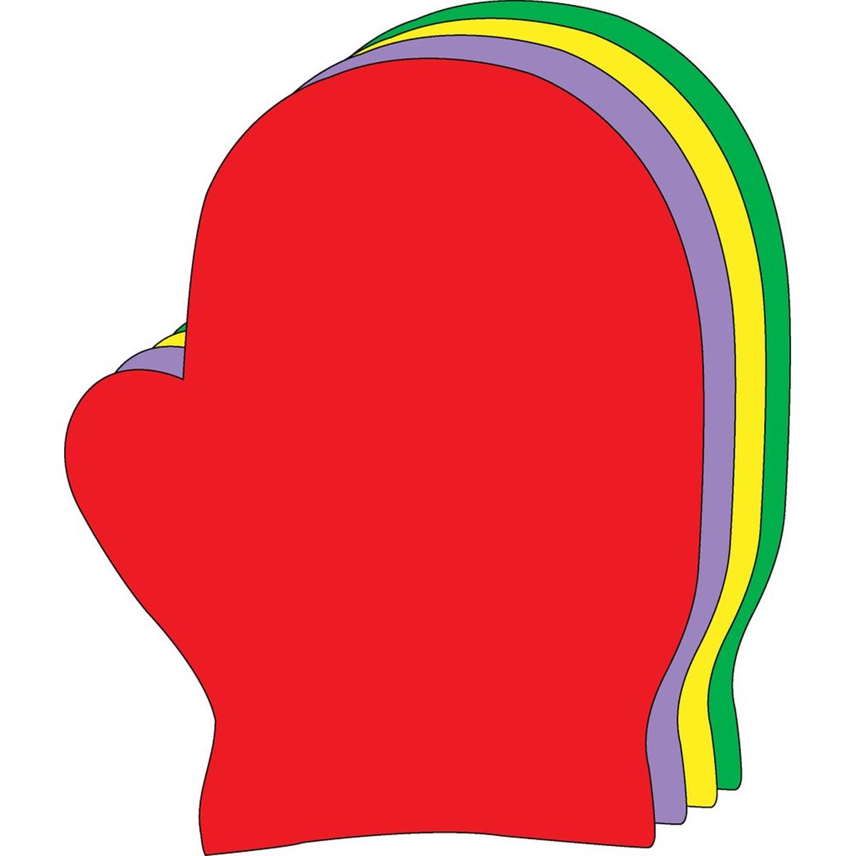 SE-9855 10 x 8 in. Assorted Super Cut-Out, Mitten - 16 Sheets per Pack