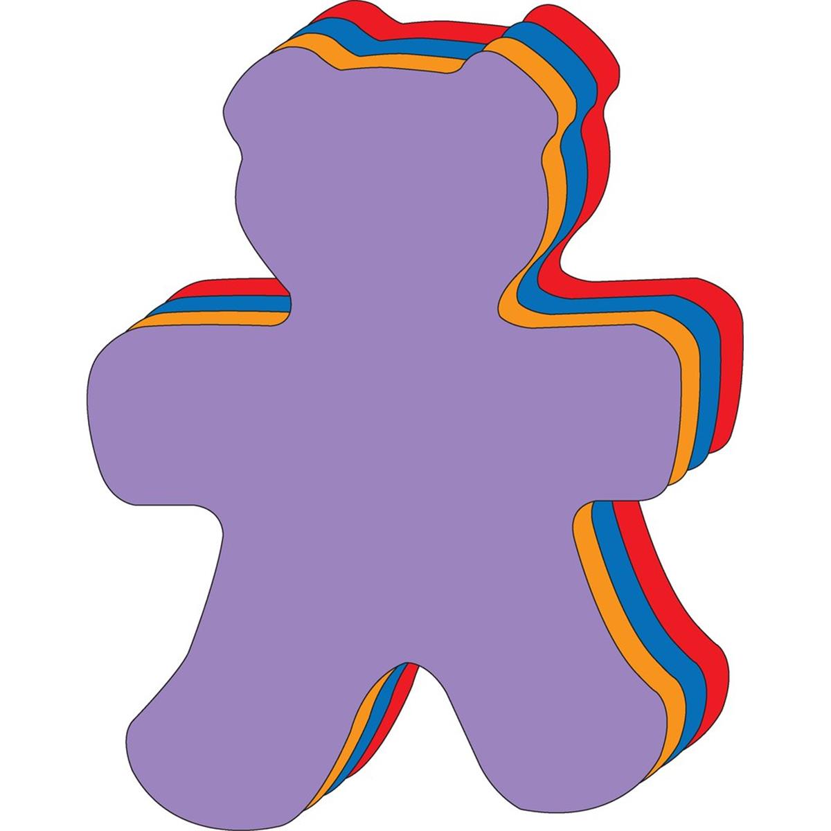 SE-9858 10 x 8 in. Assorted Super Cut-Out, Teddy Bear - 16 Sheets per Pack