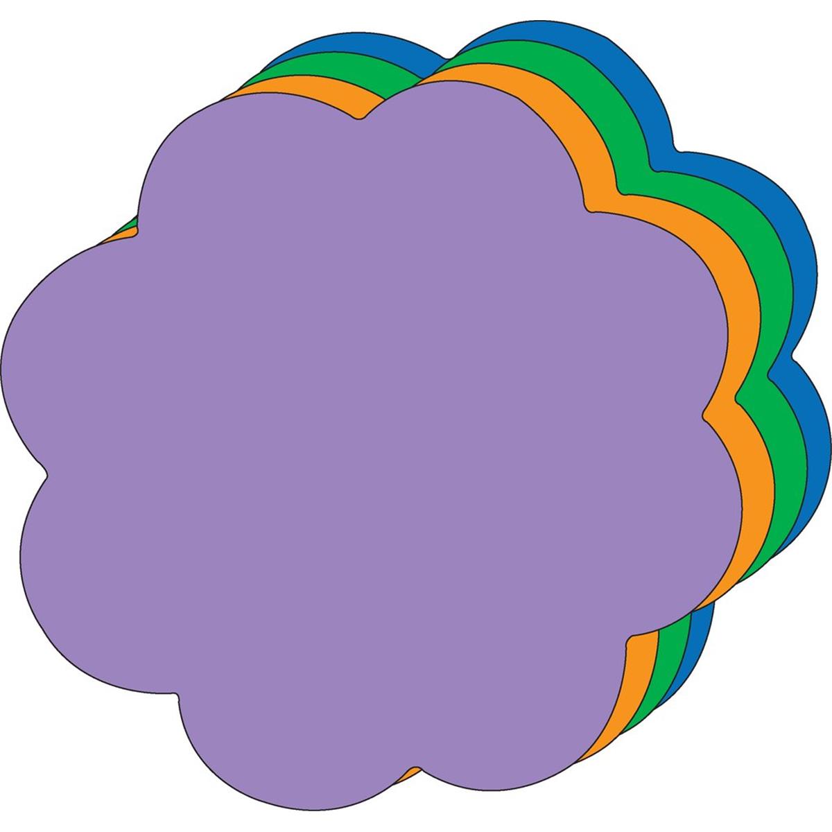 SE-9861 10 x 8 in. Assorted Super Cut-Out, Flower - 16 Sheets per Pack
