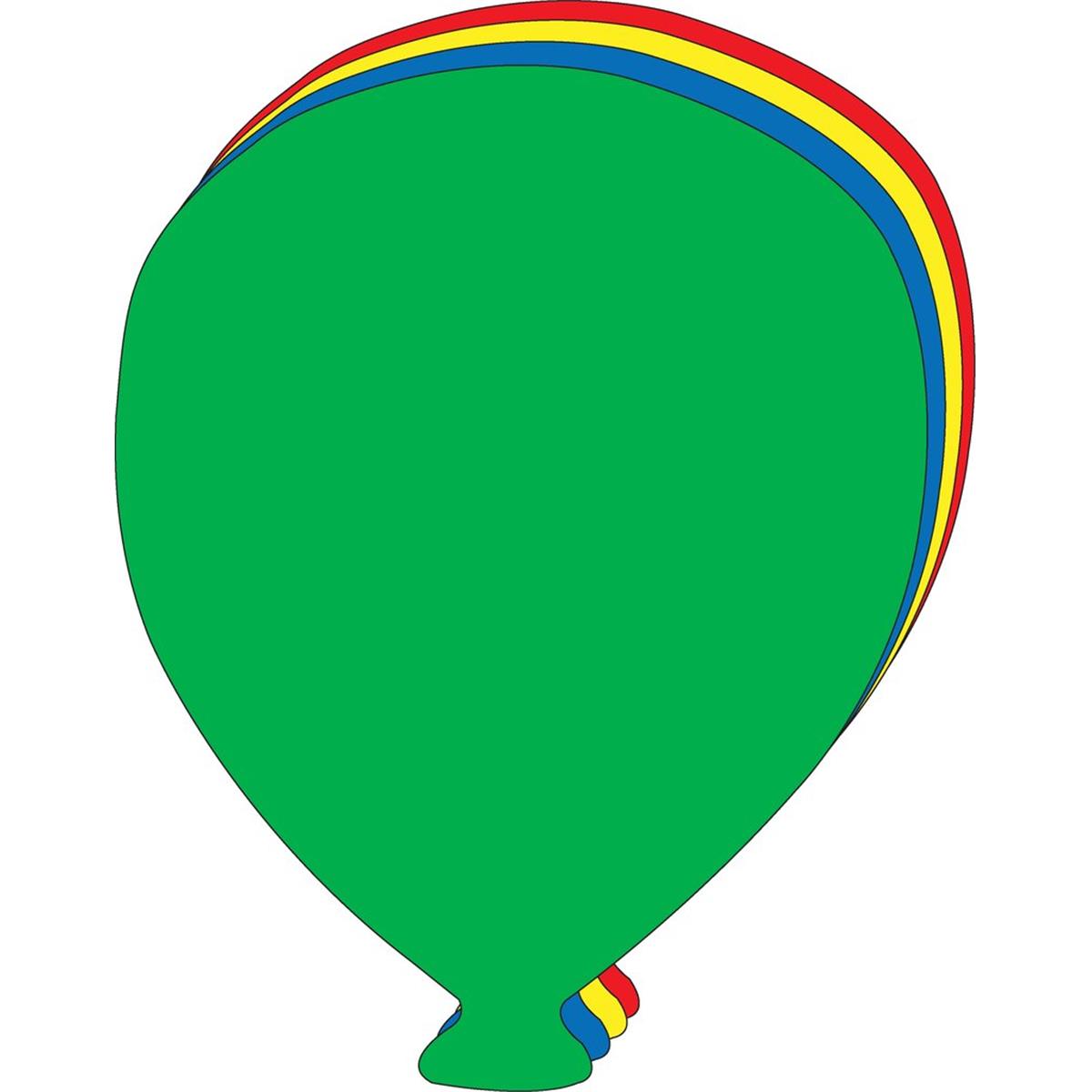 SE-9862 10 x 8 in. Assorted Super Cut-Out, Balloon - 16 Sheets per Pack