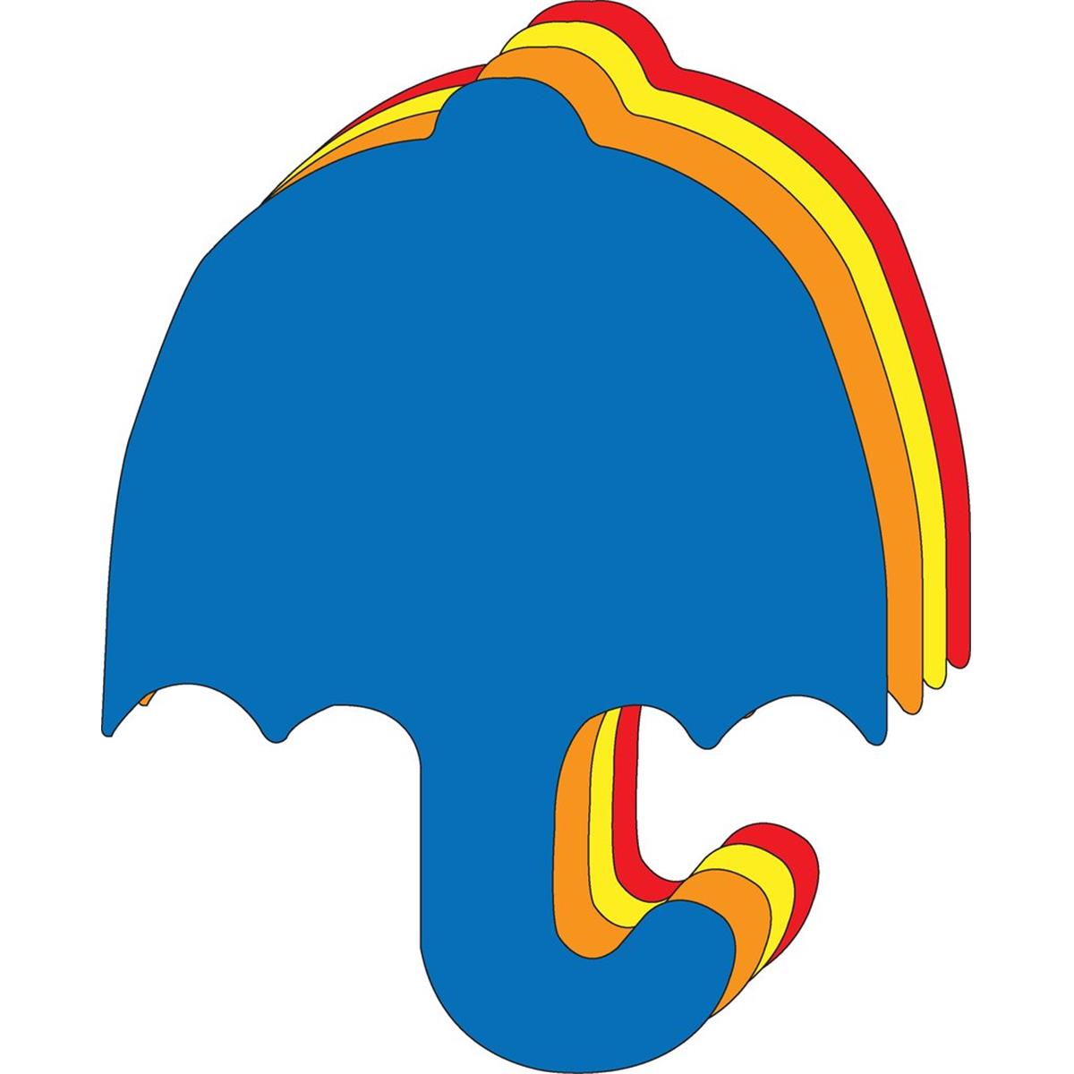 SE-9863 10 x 8 in. Assorted Super Cut-Out, Umbrella - 16 Sheets per Pack