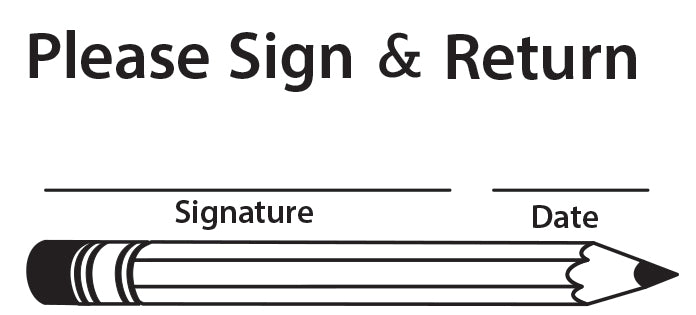 SE-0551 1 x 3.25 in. Self Inking Sign & Return Teacher Stamp