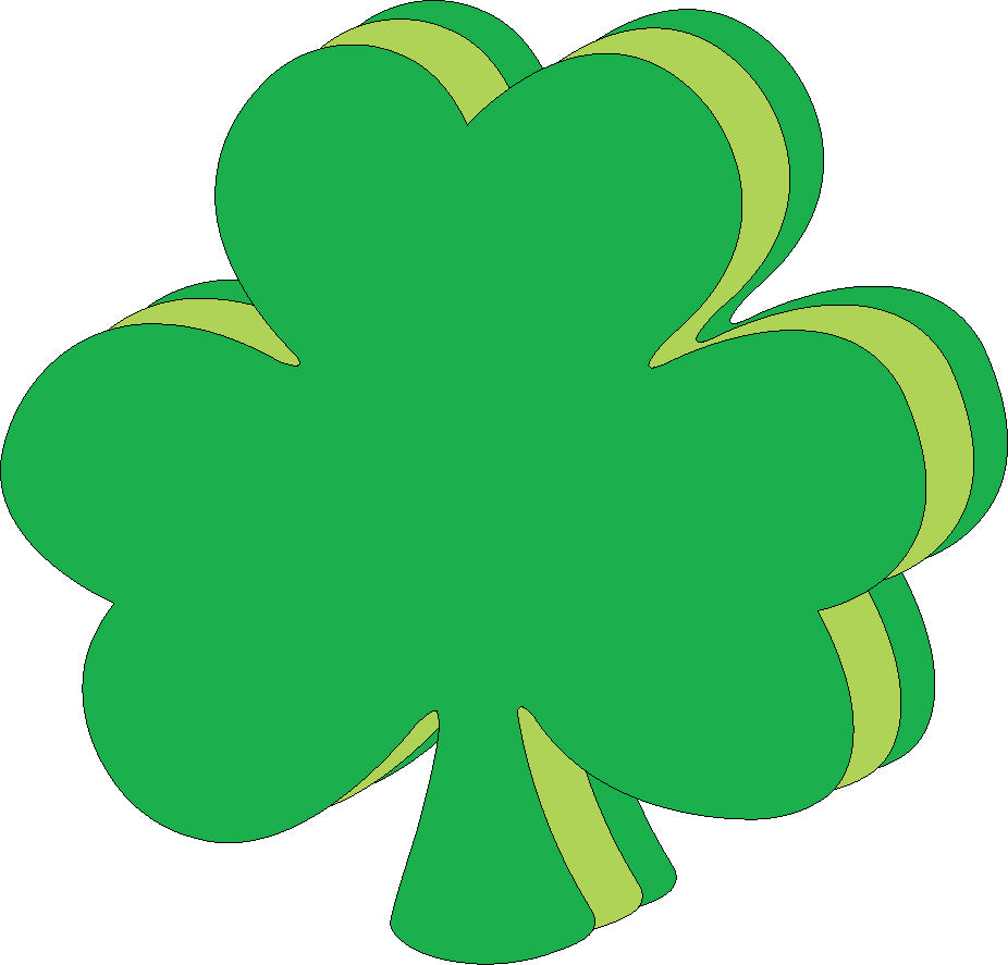 SE-0564 3 x 3 in. Shamrock Creative Cut-Outs, Assorted Green